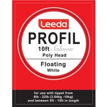 Leeda Profil Polyhead Salmon 10ft Tapered Leaders Floating White