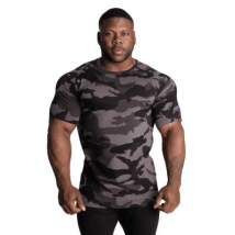 Better Bodies - Tee-Shirts Hommes Gym tapered tee - S - Camouflage noir - Fitadium