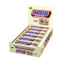 Mars Protein - Boîte Snickers Hi Protein Low Sugar Bar 12x57g - Aliment Goût Chocolat Blanc - Fitadium