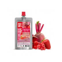 Pulpa De Fruta Energética (10x65g) Remolacha Con Fresas Y Grosellas Rojas - Geles Energéticos