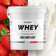 100% Whey Proteine Advanced 4kg - Poudre Goût Fraise Yogourt - Superset Nutrition - Fitadium
