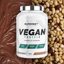 100% Vegan Protein 900g - Poudre Goût Chocolat Noisette - Superset Nutrition - Fitadium