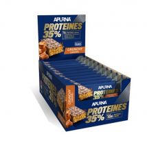 Apurna Nutrition - Barre Proteines 35% Crunchy 20x45g - Poudre Goût Caramel - Fitadium
