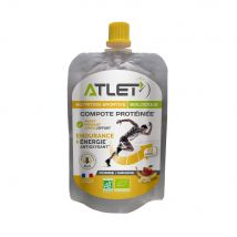 Atlet - Compote Protéinée 100g - Aliment Goût Banane - Pomme - Fitadium
