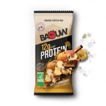 Baouw - Barre Protéinée Bio 50g - Aliment Goût Pomme cannelle - Fitadium