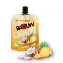 Baouw - Gel Énergétique Naturel Bio 85g - Aliment Goût Noix de Coco Ananas - Fitadium