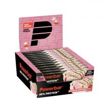 PowerBar - Protein Bar 40% + Crisps 12x40g - Aliment Goût white Chocolate Strawberry - Fitadium