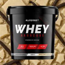 Whey Hardcore 4kg - Poudre Goût Vanille Chocolat Blanc - Superset Nutrition - Fitadium