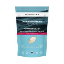 Natura Force - Collagène Marin En Poudre 300g - Poudre Goût Framboise - Fitadium