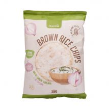 Quamtrax - Brown Rice Chips 25g - Aliment Goût Sour Cream & Onion - Fitadium