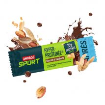 Andros sport - Barre Hyperprotéinée 55g - Aliment Goût Chocolat Cacahuète - Fitadium