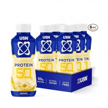 USN - Pack Trust Protein Fuel 50 6x500ml - Liquide Goût Banane - Fitadium