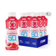 USN - Pack Trust Protein Fuel 50 6x500ml - Liquide Goût Fraise - Fitadium