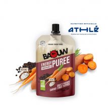 Baouw - Compote Énergétique Salée 90g - Aliment Goût Patate douce carotte poivre timul - Fitadium