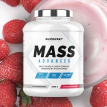 Mass Advanced 2,5kg - Poudre Goût Fraise Yogourt - Superset Nutrition - Fitadium