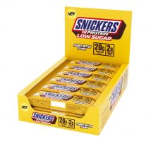 Mars Protein - Boîte Snickers Hi Protein Low Sugar Bar 12x57g - Aliment Goût Peanut Butter - Fitadium