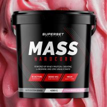 Mass Hardcore 4,5kg - Poudre Goût Strawberry Ice Cream - Superset Nutrition - Fitadium