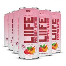 QNT - Liife Protein Water 12x330ml - Liquide Goût Framboise et pêche - Fitadium