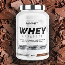 100% Whey Proteine Advanced 900g - Poudre Goût Chocolat - Superset Nutrition - Fitadium