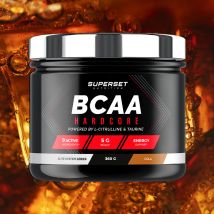 Bcaa Hardcore 360g - Poudre Goût Cola - Superset Nutrition - Fitadium