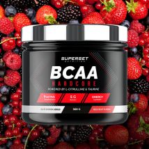 Bcaa Hardcore 360g - Poudre Goût Fruits Rouges - Superset Nutrition - Fitadium