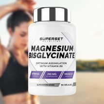 Magnesium Bisglycinate 90 Caps - Gélule - Superset Nutrition - Fitadium