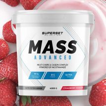 Mass Advanced 4kg - Poudre Goût Fraise Yogourt - Superset Nutrition - Fitadium