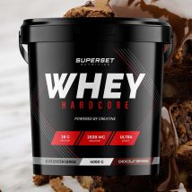 Whey Hardcore 4kg - Poudre Goût Brownie - Superset Nutrition - Fitadium