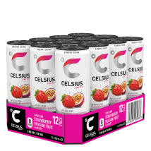 Celsius - Celsius Energy Drink 12x355ml - Liquide Goût Strawberry Passion Fruit - Fitadium