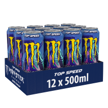 Monster Energy - Monster Energy Zero Sugar 12x500ml - Liquide Goût Top Speed - Fitadium