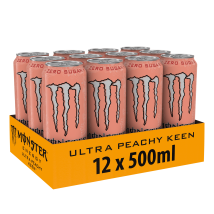 Monster Energy - Monster Energy Ultra Zero Sugar 12x500ml - Liquide Goût Peachy Keen - Fitadium