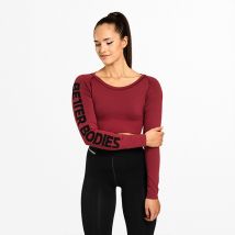 Better Bodies - Manches Longues Femmes Bowery cropped l/s - XS - Rouge foncé - Fitadium