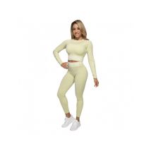 Rib Naadloze Legging Geelgroen Gemêleerd Xs - Leggings Voor Dames