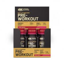 Optimum Nutrition - Boîte Gold Standard Pre-workout Energy Shot 12x60ml - Liquide Goût Berry - Fitadium
