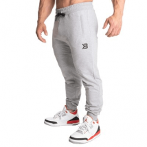 Better Bodies - Pantalons Hommes Tapered joggers v2 - M - Gris - Fitadium