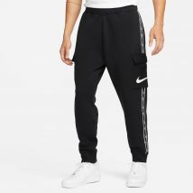 Nike - Pantalon survêtement Nike cargo Fleece noir blanc