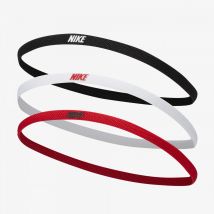 Nike - Pack 3 bandeaux élastiques Nike noir blanc rouge