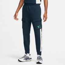 Nike - Pantalon Nike Air Fleece cargo bleu blanc