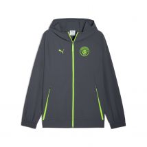 Puma - Veste survêtement à capuche Manchester City PUMATECH Woven gris jaune