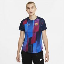 Nike - Maillot avant match Femme FC Barcelone rouge bleu 2021/22
