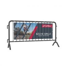 Bâche grille micro perforée 300 x 100 cm avec oeillets tous les 50 cm - Fulfiller.com
