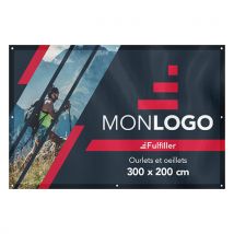 Bache XXL avec renfort ourlet et oeillets 3 x 2 m - ECO 440g - Fulfiller.com