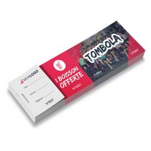 Carnet de tombola personnalisé pas cher 21,5 x 5,5 cm - Fulfiller.com