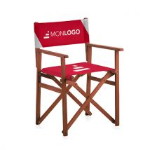 Chaise publicitaire bois fonce - Fulfiller.com