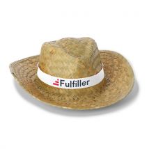 Chapeau de paille ranch cow boy personnalisé - Fulfiller.com
