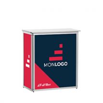 Comptoir d'accueil personnalisé avec panneaux rigides - Fulfiller.com