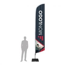 Grand drapeau personnalisé 4m - Beachflag imprimé France - Fulfiller.com