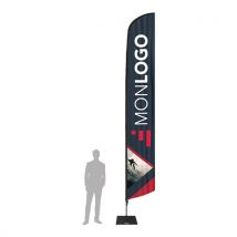 Grand drapeau personnalisé 4,90m - Beachflag imprimé France - Fulfiller.com