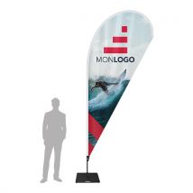 Drapeau Beachflag géant 3,50m - imprimé France - Fulfiller.com