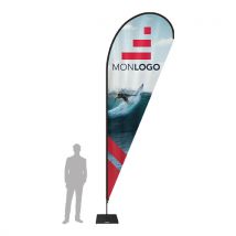 Drapeau beachflag géant 4,60m - imprimé France - Fulfiller.com